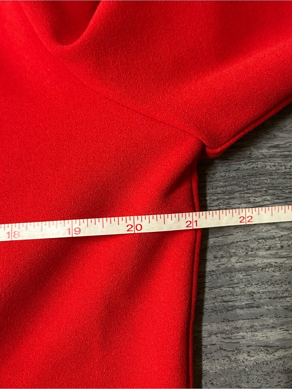 NYCC Women’s Blazer Red Size L 3/4 Sleeve Ruched Single Button - Picture 4 of 5